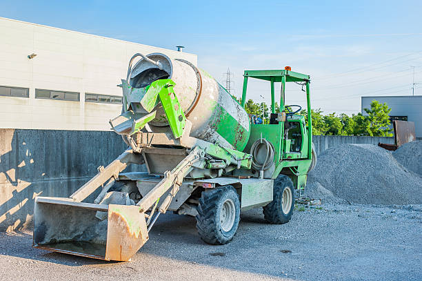 istock Small concrete mixer truck 486406284