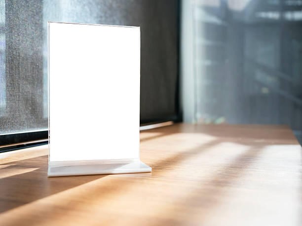istock Mock up Menu frame on Table with Restaurant Cafe Shop 486406490
