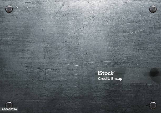 Scratched Metal Plate Stock Photo - Download Image Now - Metal, Backgrounds, Steel