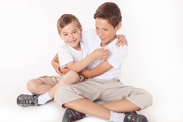 istock Family portrait, two brothers. 486407342
