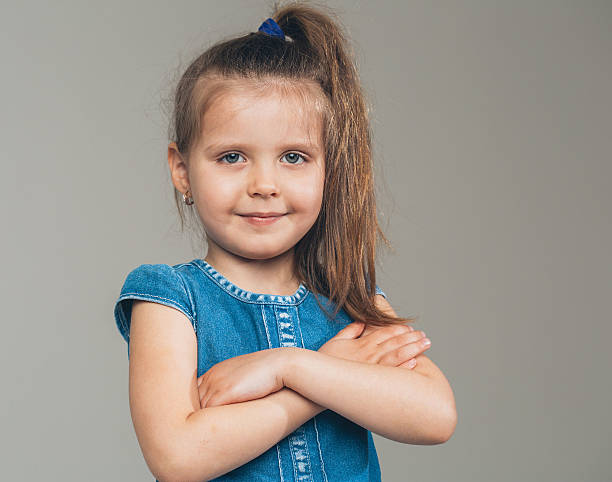 istock Little cute girl portrait full length studio 486407536