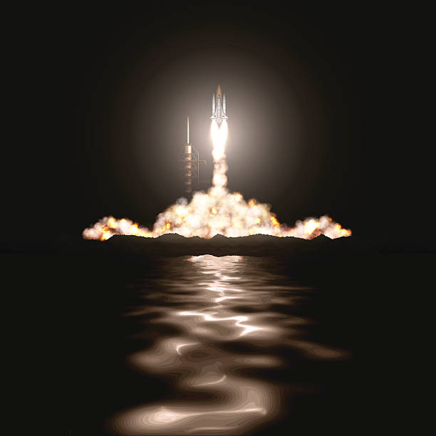 космический шаттл launch - takeoff stock illustrations