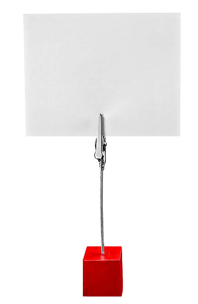 istock Memo paper holder isolated on the white background 486414060