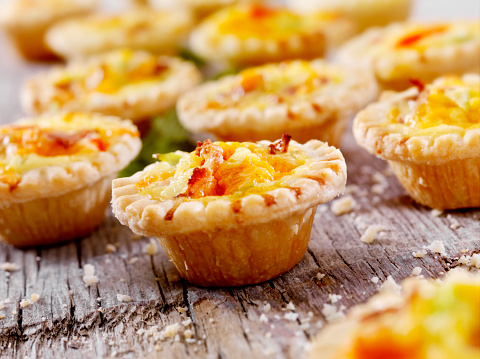 Mini Quiche with Bacon and Cheddar Cheese-Photographed on Hasselblad H3D2-39mb Camera