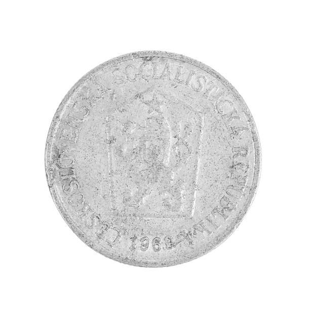 istock Ten czech koruna coin 1969 year. 486415291