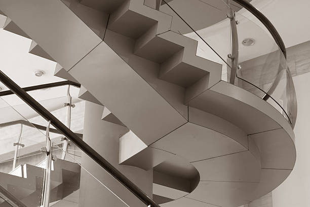 istock city indoor glass rotary stairs 486416123