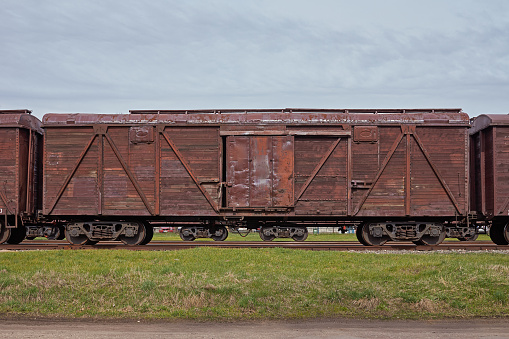 Wooden freight train