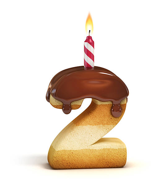 istock Birthday cake font number 2 486417586