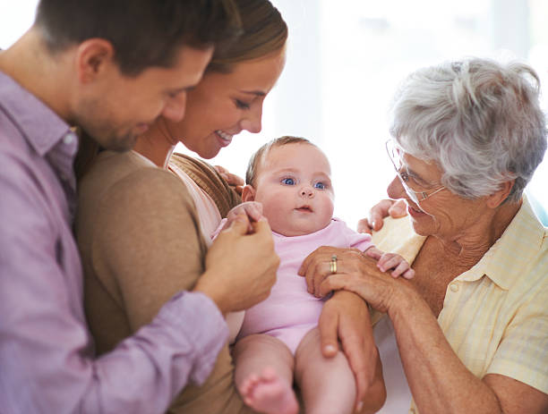 Shot of a happy grandmother meeting her granddaughter