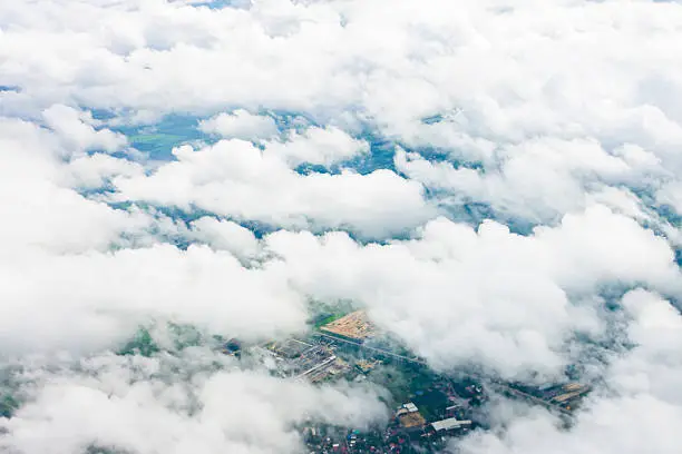 Photo of Blue sky and white cloud