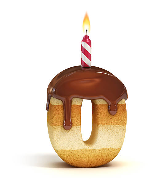 istock Birthday cake font number 0 486417768