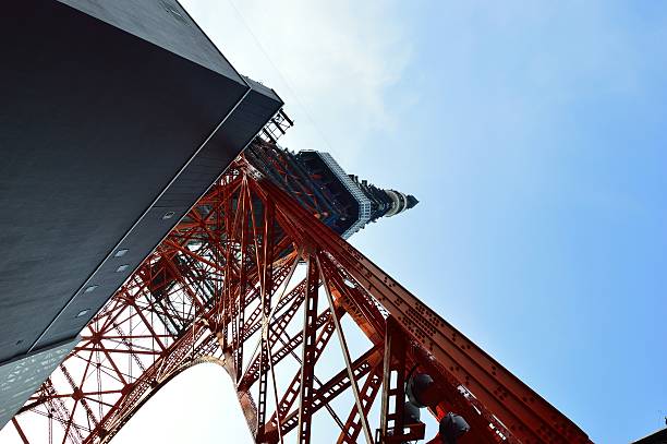 le red tour de tokyo, japon - deck surveillance contemplation tokyo prefecture photos et images de collection