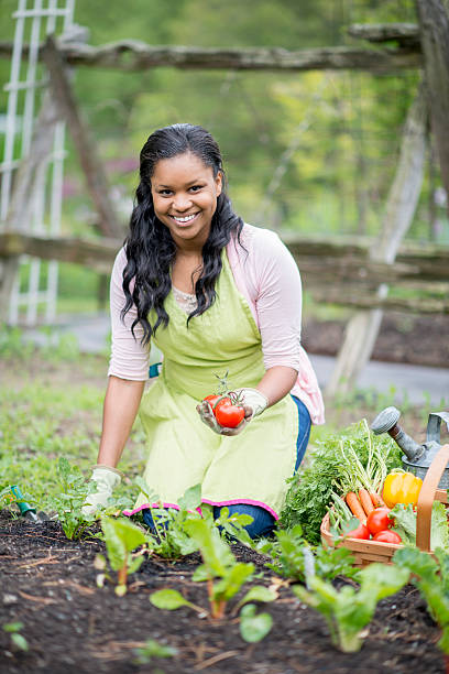 istock Woman Holding Produce from her Garden 486420918
