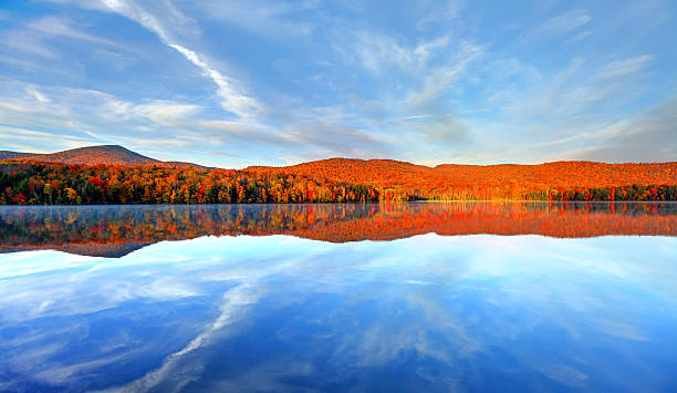 istock Autumn Reflection in Scenic Vermont 486424788