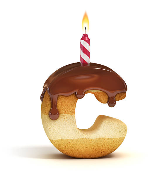 istock Birthday cake font letter C 486425148
