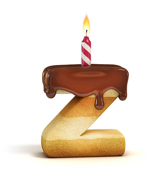 istock Birthday cake font letter Z 486425206