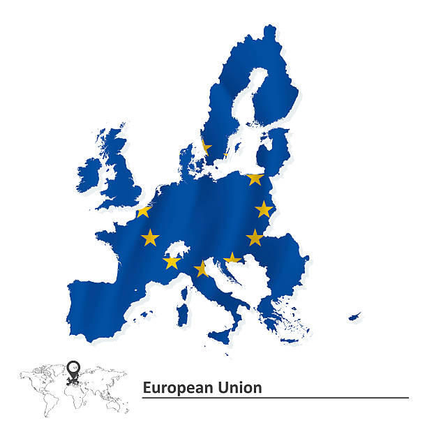 istock Map of European Union 2015 with flag 486430660