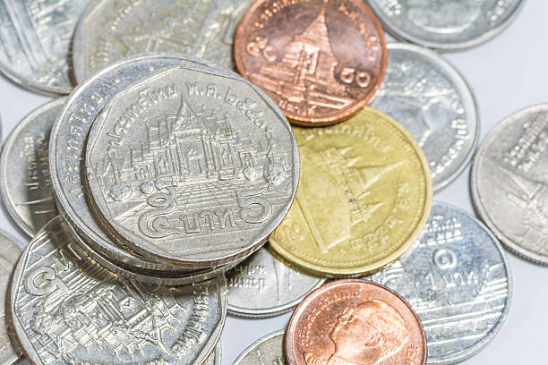 istock Thailand coins money on a white background. 486432174