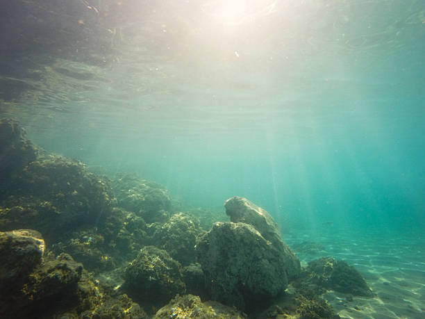 Underwater Light Rays stock photo