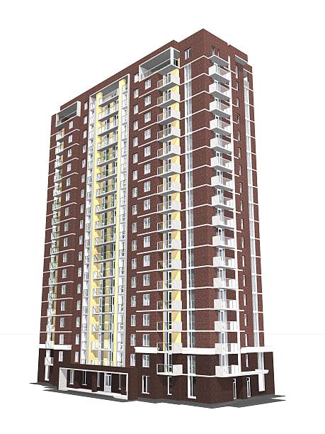 istock 3d rendering of modern multi-storey residential building 486438118