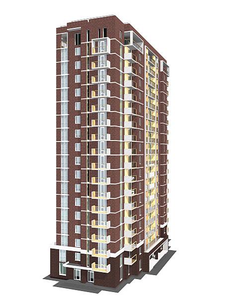 istock 3d rendering of modern multi-storey residential building 486438120
