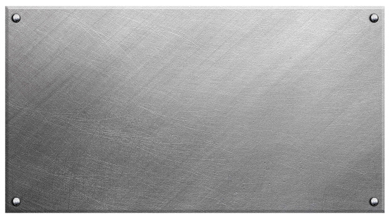 Metal plate isolated on white background