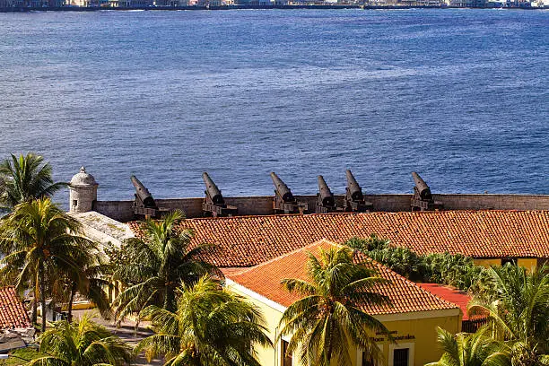 Photo of Cuba el Morro view with historic cannons in Havana