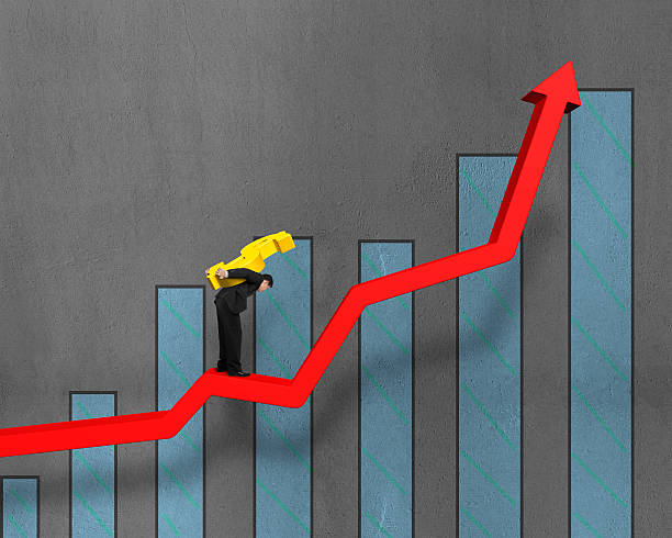 istock Carrying money symbol on red arrow 486440755