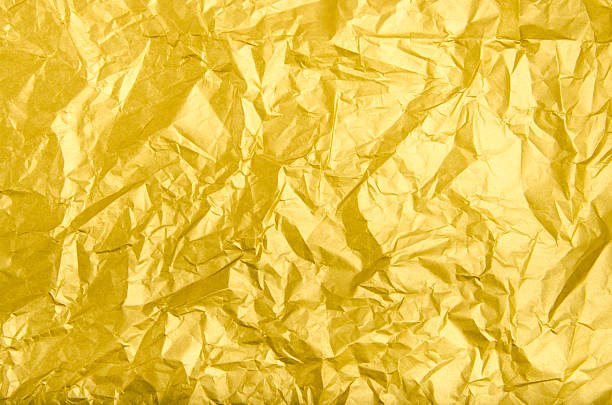 textura de fundo de papel enrugado golden - crimped imagens e fotografias de stock