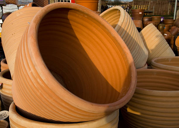 istock Unglazed Terracotta Garden Pots 486441291