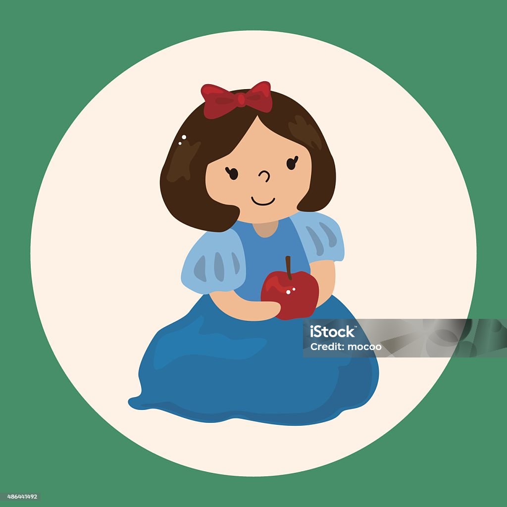 fairytale princess theme elements Snow White stock vector