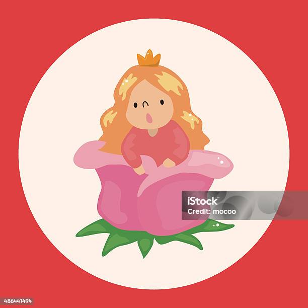 Fairytale Princess Theme Elements Stock Illustration - Download Image Now - Adult, Backgrounds, Child