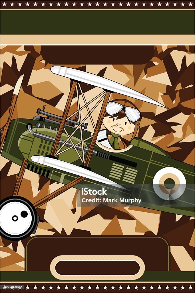 Military Biplane & Airforce Pilot Template The file is fully editable and can be tailored to suit your specific requirements. Adult stock vector