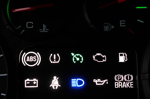 Dashboard Lights stock photo