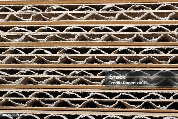 Corrugated Cardboard Macro Texture Stock Photo - Download Image Now - Box - Container, Brown, Cardboard