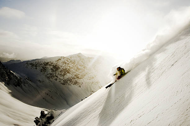 istock powder turn in the Alps 486445037
