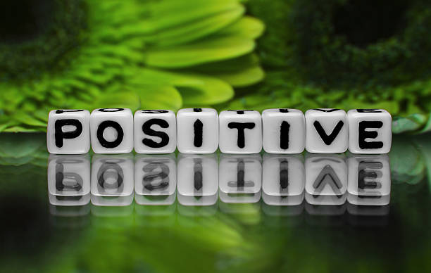 istock Positive text with green flowers 486445649