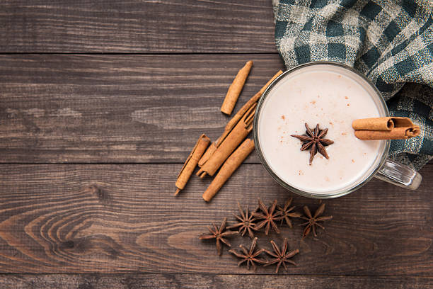 istock Masala chai on the wooden background. 486445882