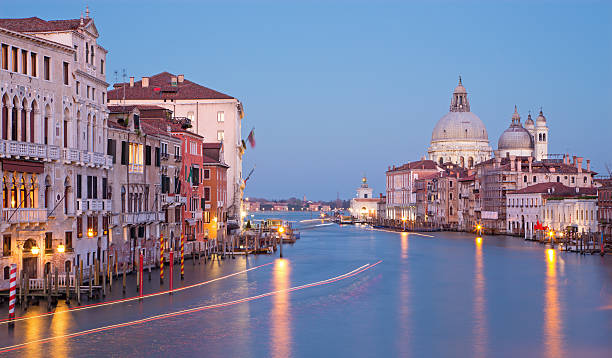 istock Venice - Canal grande in evening dusk from Ponte Accademia 486445955
