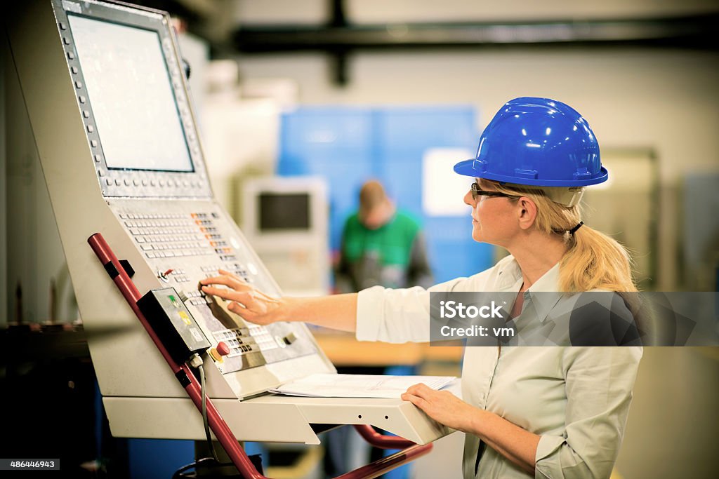 Programme eine CNC Machine - Lizenzfrei Daten Stock-Foto