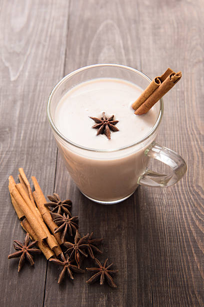 istock Masala chai on the wooden background. 486449588