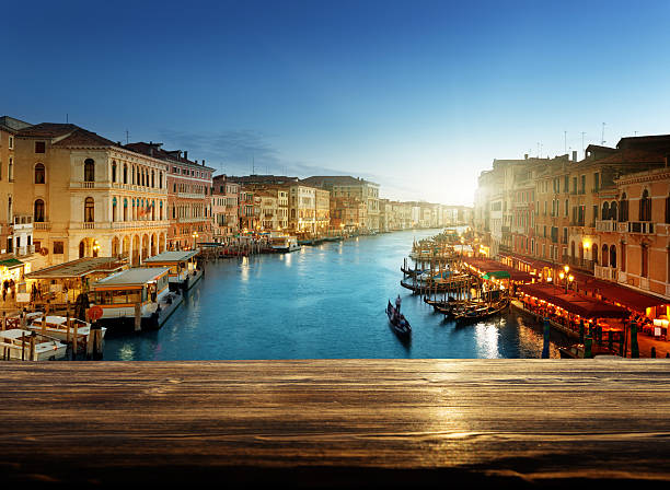 istock wooden table in Venice, Italy 486450316