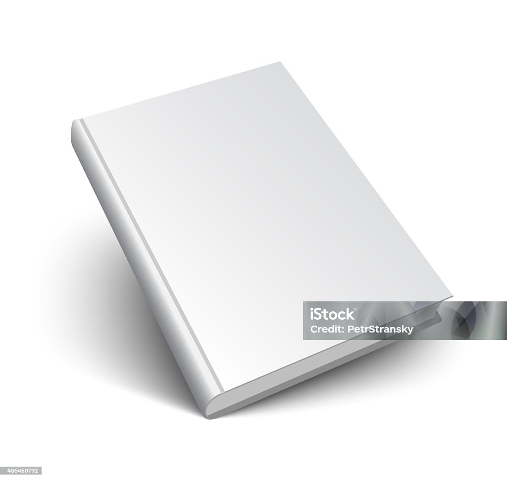 blank book on white Blank book mockup with shadow isolated on white. 3d illustration. Book Stock Photo