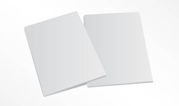 two blank magazine covers isolated on white background