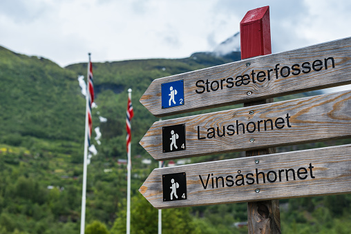 A norwegian sign in Geiranger 