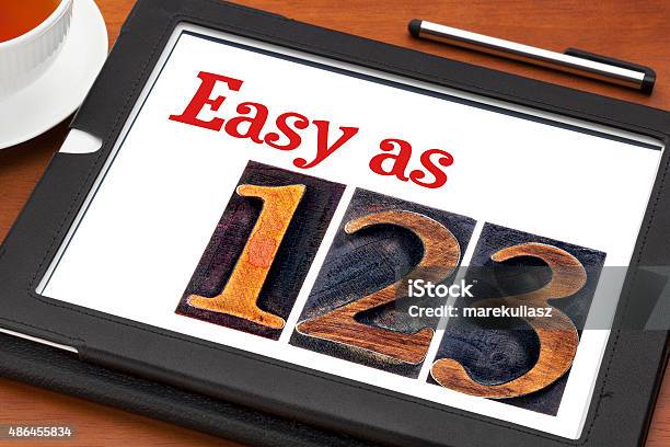 Easy As 1 2 3 Concept Stock Photo - Download Image Now - Effortless, 2015, Computer