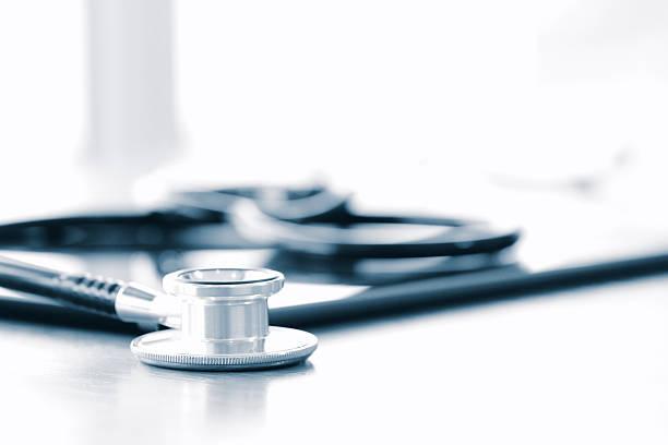 istock Studio macro of a stethoscope and digital tablet 486462782