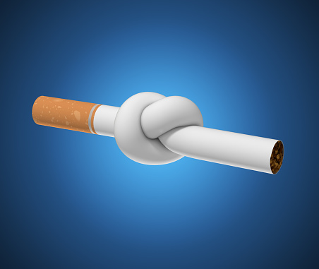 Cigarette tied to a knot