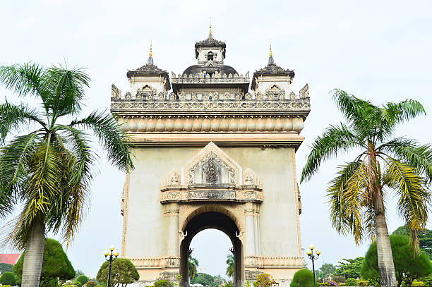 Patuxai most recognisable landmarks in Vientiane, Laos