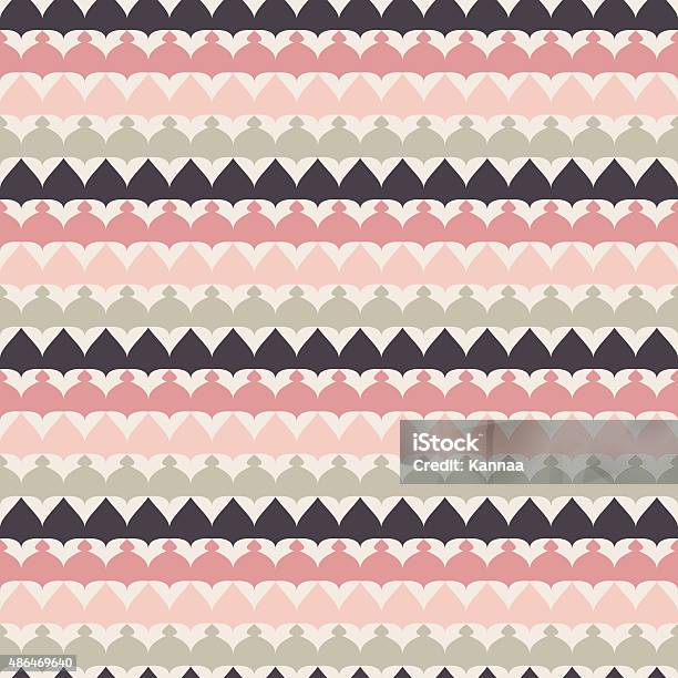 Cute Retro Abstract Stripe Seamless Pattern Illustration Stock Illustration - Download Image Now